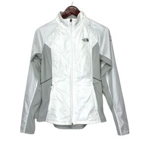 The North Face Flight Series White & Gray Athletic Full Zip Jacket Size Small